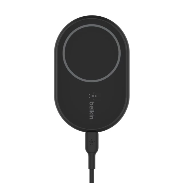 Автотримач з функцією бездротової зарядки Belkin Car Mount Magnetic Charging Qi 10W Black with USB-C Cable with MagSafe (WIC004BTBK)