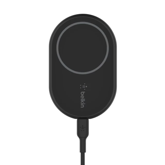 Автодержатель с функцией беспроводной зарядки Belkin Car Mount Magnetic Charging Qi 10W Black with USB-C Cable with MagSafe (WIC004BTBK)