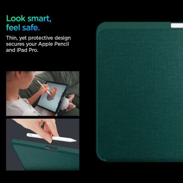 Чохол Spigen Urban Fit для iPad Pro 13 2024 7th Gen Midnight Green (ACS07763)