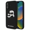 Чохол Karl Lagerfeld Silicone Karl & Choupette Head для iPhone 16 Plus Black with MagSafe (KLHMP16MSKCHPPLK)