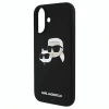 Чехол Karl Lagerfeld Silicone Karl & Choupette Head для iPhone 16 Plus Black with MagSafe (KLHMP16MSKCHPPLK)