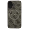 Чехол Guess 4G Collection Leather Metal Logo для iPhone 16 Brown with MagSafe (GUHMP16SG4GFRW)