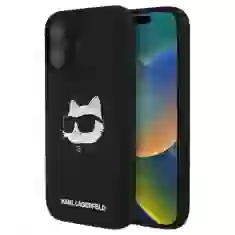 Чохол Karl Lagerfeld Silicone Choupette Head для iPhone 16 Black with MagSafe (KLHMP16SSCHPPLK)