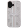 Чохол Guess 4G Printed Stripes для iPhone 16 Pink with MagSafe (GUHMP16SP4RPSP)