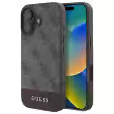 Чохол Guess 4G Stripe Collection для iPhone 16 Plus Brown (GUHCP16MG4GLBR)