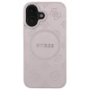 Чохол Guess Saffiano Peony Classic Logo для iPhone 16 Pink with MagSafe (GUHMP16SPSAPSMEP)