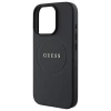 Чохол Guess Grained Gold Ring для iPhone 16 Pro Black with MagSafe (GUHMP16LPGHSMMK)