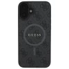 Чехол Guess 4G Collection Leather Metal Logo для iPhone 16 Black with MagSafe (GUHMP16SG4GFRK)