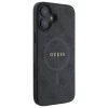 Чехол Guess 4G Collection Leather Metal Logo для iPhone 16 Black with MagSafe (GUHMP16SG4GFRK)