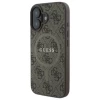 Чохол Guess 4G Collection Leather Metal Logo для iPhone 16 Plus Brown with MagSafe (GUHMP16MG4GFRW)