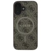 Чохол Guess 4G Collection Leather Metal Logo для iPhone 16 Plus Brown with MagSafe (GUHMP16MG4GFRW)