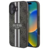 Чехол Guess 4G Printed Stripes для iPhone 16 Brown with MagSafe (GUHMP16SP4RPSW)