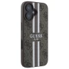 Чохол Guess 4G Printed Stripes для iPhone 16 Brown with MagSafe (GUHMP16SP4RPSW)