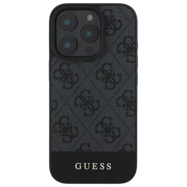 Чохол Guess 4G Stripe Collection для iPhone 16 Pro Max Grey (GUHCP16XG4GLGR)