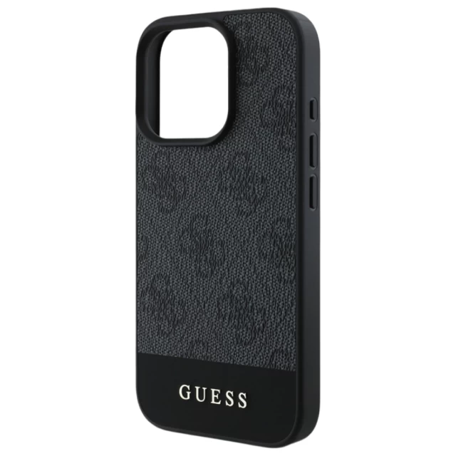 Чохол Guess 4G Stripe Collection для iPhone 16 Pro Max Grey (GUHCP16XG4GLGR)