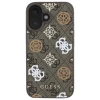 Чехол Guess Peony On 4G Background для iPhone 16 Brown with MagSafe (GUHMP16SP4PWPW)