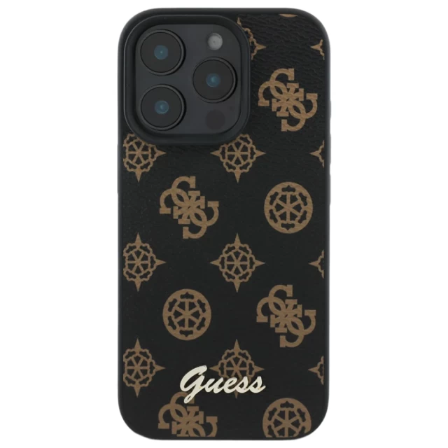 Чохол Guess Peony Script для iPhone 16 Pro Max Black with MagSafe (GUHMP16XPGPYSK)