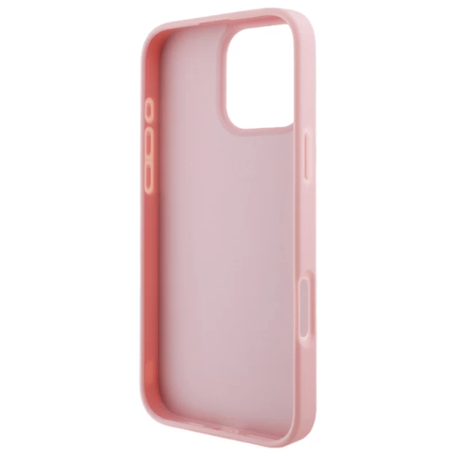 Чохол Guess Glitter Script Big 4G для iPhone 16 Pro Max Pink (GUHCP16XHG4SGP)