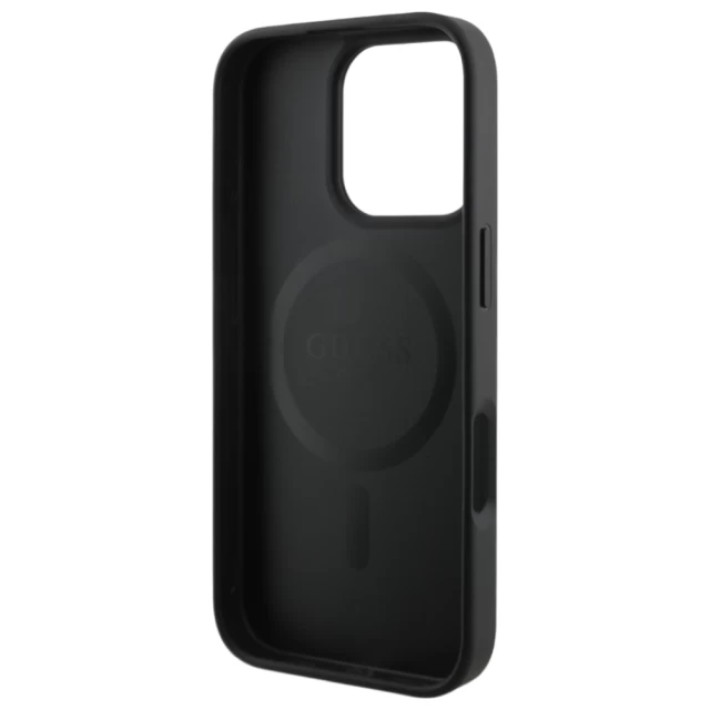 Чохол Guess 4G Printed Stripes для iPhone 16 Pro Max Black with MagSafe (GUHMP16XP4RPSK)