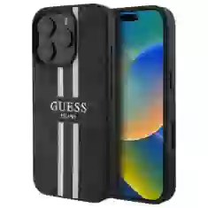 Чохол Guess 4G Printed Stripes для iPhone 16 Pro Max Black with MagSafe (GUHMP16XP4RPSK)