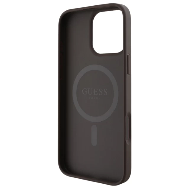 Чехол Guess 4G Printed Stripes для iPhone 16 Pro Max Brown with MagSafe (GUHMP16XP4RPSW)