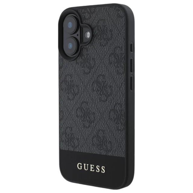 Чехол Guess 4G Stripe Collection для iPhone 16 Grey (GUHCP16SG4GLGR)