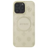 Чехол Guess Saffiano Peony Classic Logo для iPhone 16 Pro Gold with MagSafe (GUHMP16LPSAPSMED)