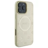 Чохол Guess Saffiano Peony Classic Logo для iPhone 16 Pro Gold with MagSafe (GUHMP16LPSAPSMED)