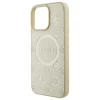 Чохол Guess Saffiano Peony Classic Logo для iPhone 16 Pro Gold with MagSafe (GUHMP16LPSAPSMED)