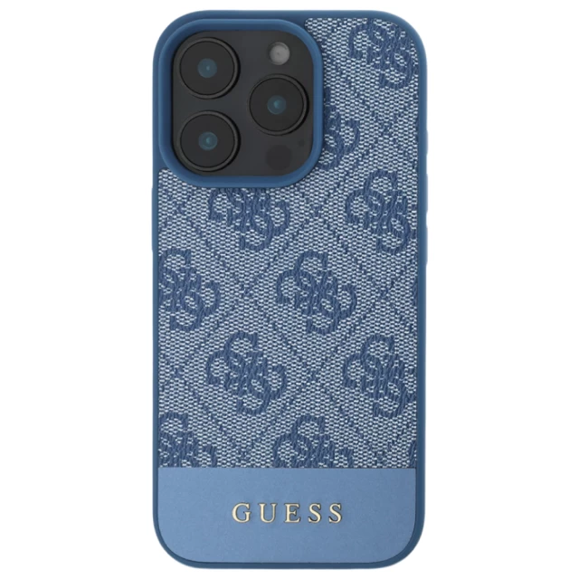 Чохол Guess 4G Stripe Collection для iPhone 16 Pro Blue (GUHCP16LG4GLBL)