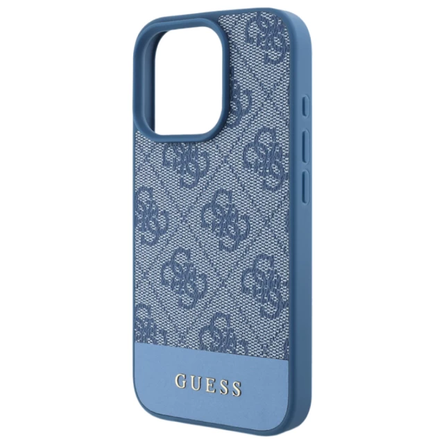 Чохол Guess 4G Stripe Collection для iPhone 16 Pro Blue (GUHCP16LG4GLBL)