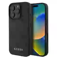 Чохол Guess 4G Metal Gold Logo для iPhone 16 Pro Black (GUHCP16LG4GFGR)