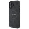 Чехол Guess 4G Collection Leather Metal Logo для iPhone 16 Plus Black with MagSafe (GUHMP16MG4GFRK)