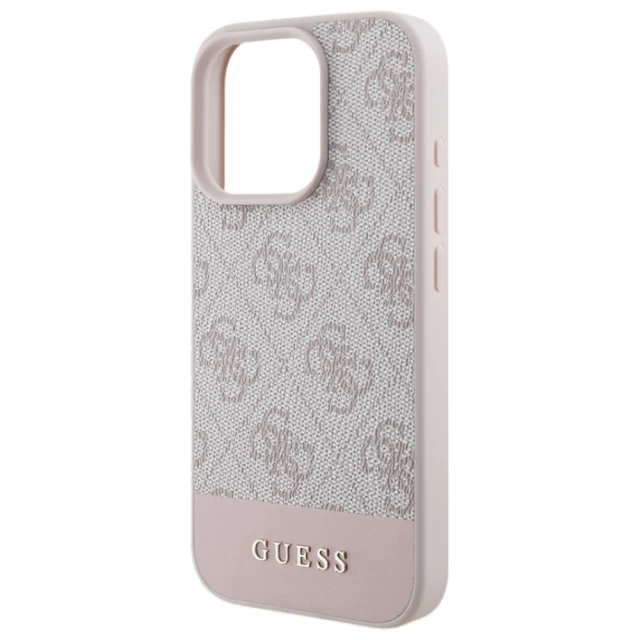 Чехол Guess 4G Stripe Collection для iPhone 16 Pro Max Pink (GUHCP16XG4GLPI)