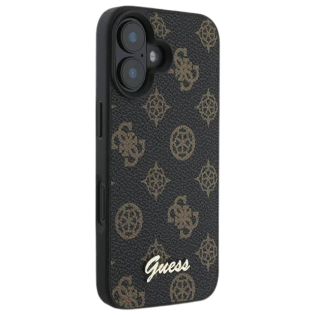 Чехол Guess Peony Script для iPhone 16 Plus Black with MagSafe (GUHMP16MPGPYSK)