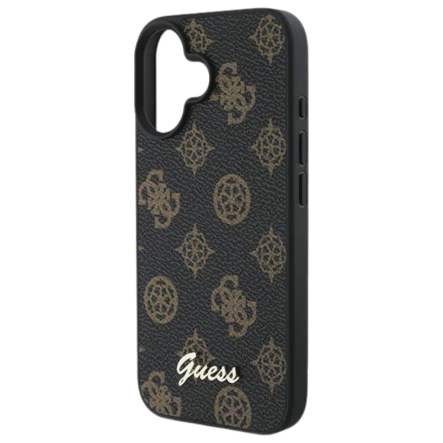 Чохол Guess Peony Script для iPhone 16 Plus Black with MagSafe (GUHMP16MPGPYSK)