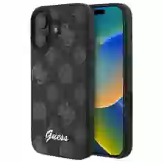 Чехол Guess Peony Script для iPhone 16 Plus Black with MagSafe (GUHMP16MPGPYSK)