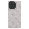 Чехол Guess 4G Collection Leather Metal Logo для iPhone 16 Pro Pink with MagSafe (GUHMP16LG4GFRP)