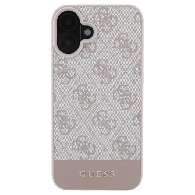 Чохол Guess 4G Stripe Collection для iPhone 16 Pink (GUHCP16SG4GLPI)