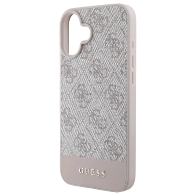 Чехол Guess 4G Stripe Collection для iPhone 16 Pink (GUHCP16SG4GLPI)