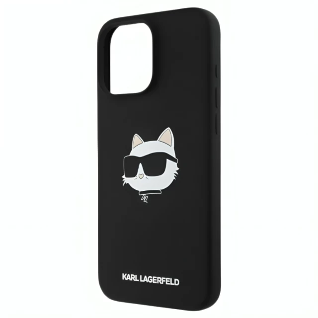 Чехол Karl Lagerfeld Silicone Choupette Head для iPhone 16 Pro Black with MagSafe (KLHMP16LSCHPPLK)