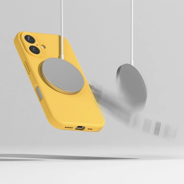 Чохол Ringke Silicone Magnetic для iPhone 16 Yellow with MagSafe (8800274960633)