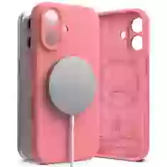 Чехол Ringke Silicone Magnetic для iPhone 16 Pink with MagSafe (8800274960657)