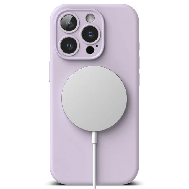 Чехол Ringke Silicone Magnetic для iPhone 16 Pro Light Purple with MagSafe (8800274960039)