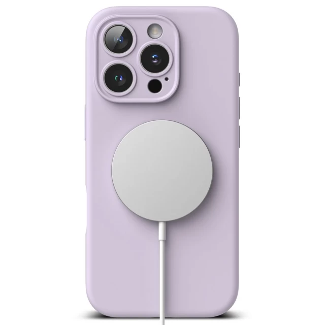 Чехол Ringke Silicone Magnetic для iPhone 16 Pro Max Light Purple with MagSafe (8809961789700)