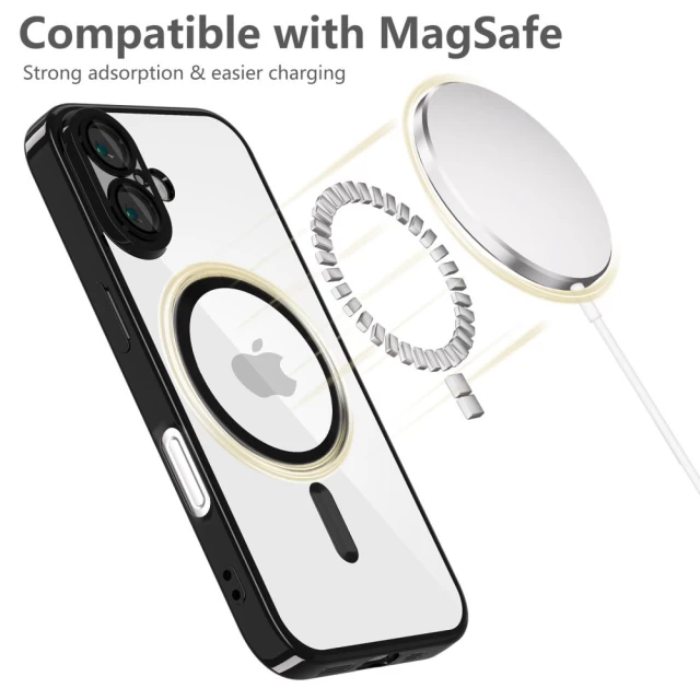 Чехол Tech-Protect MagFlex для iPhone 16 Shiny Black with MagSafe (5906302311347)