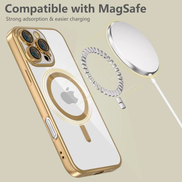 Чехол Tech-Protect MagFlex для iPhone 16 Pro Shiny Gold with MagSafe (5906302311408)