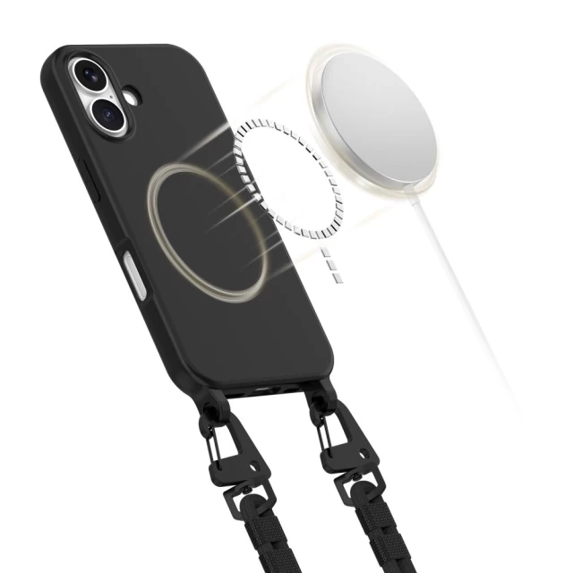 Чехол Tech-Protect MagNecklace для iPhone 16 Black with MagSafe (5906302311903)