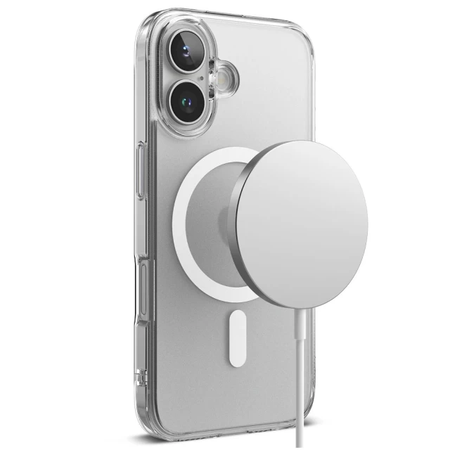 Чехол Ringke Fusion Magnetic для iPhone 16 Matte Clear with MagSafe (8800274960459)