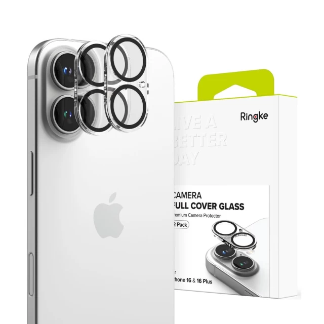 Защитное стекло Ringke для камеры iPhone 16 | 16 Plus Camera Protector (2 pack) Clear (8800274960367)